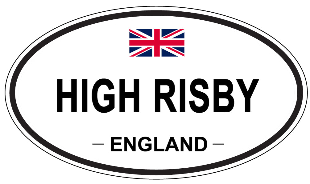 HIGH RISBY, ENGLAND - Oval Sticker
