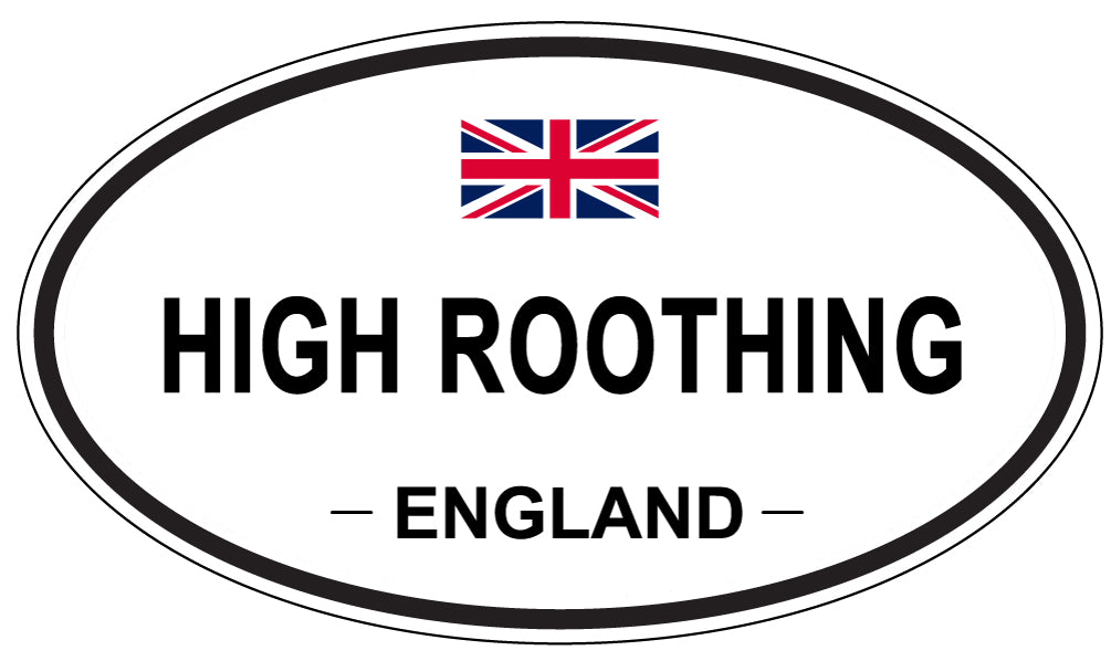 HIGH ROOTHING, ENGLAND - Oval Sticker