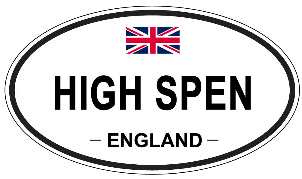 HIGH SPEN, ENGLAND - Oval Sticker