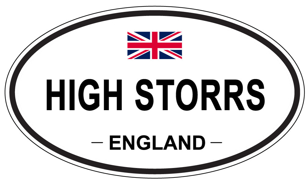 HIGH STORRS, ENGLAND - Oval Sticker