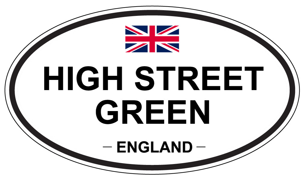 HIGH STREET GREEN, ENGLAND - Oval Sticker