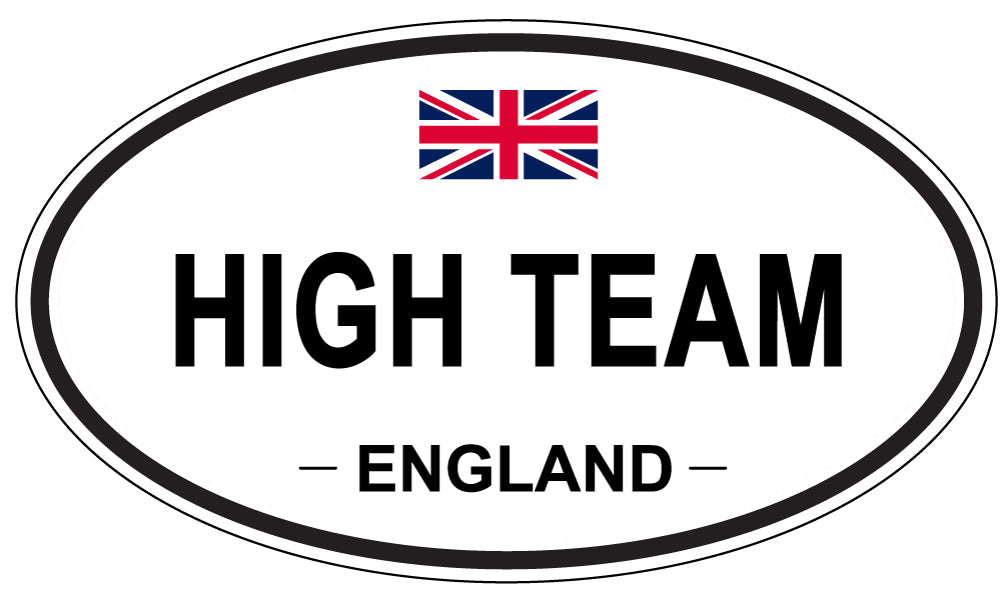 HIGH TEAM, England - Oval Magnet