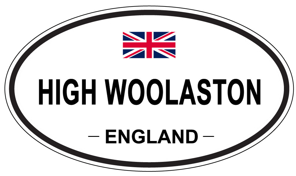 HIGH WOOLASTON, ENGLAND - Oval Sticker