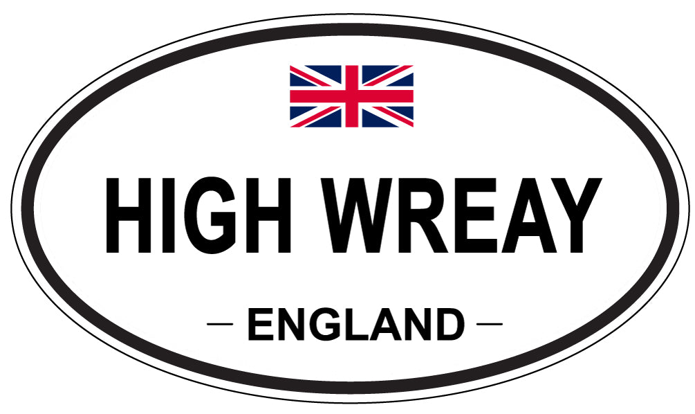 HIGH WREAY, ENGLAND - Oval Sticker