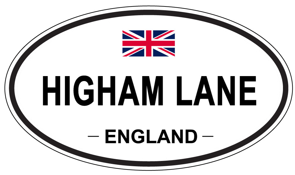 HIGHAM LANE, ENGLAND - Oval Sticker