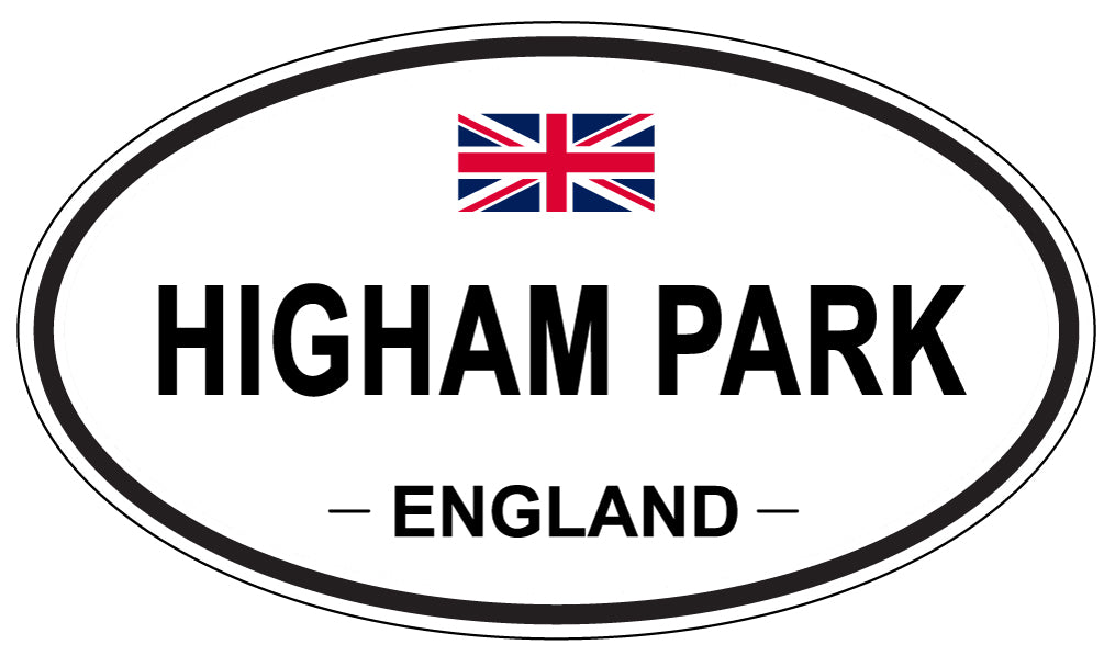 HIGHAM PARK, ENGLAND - Oval Sticker