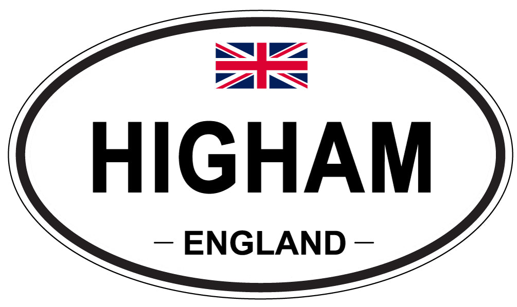 HIGHAM, England - Oval Magnet