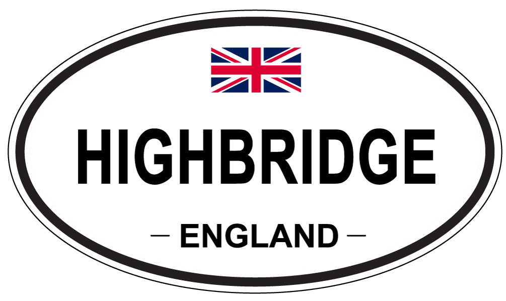 HIGHBRIDGE, ENGLAND - Oval Sticker