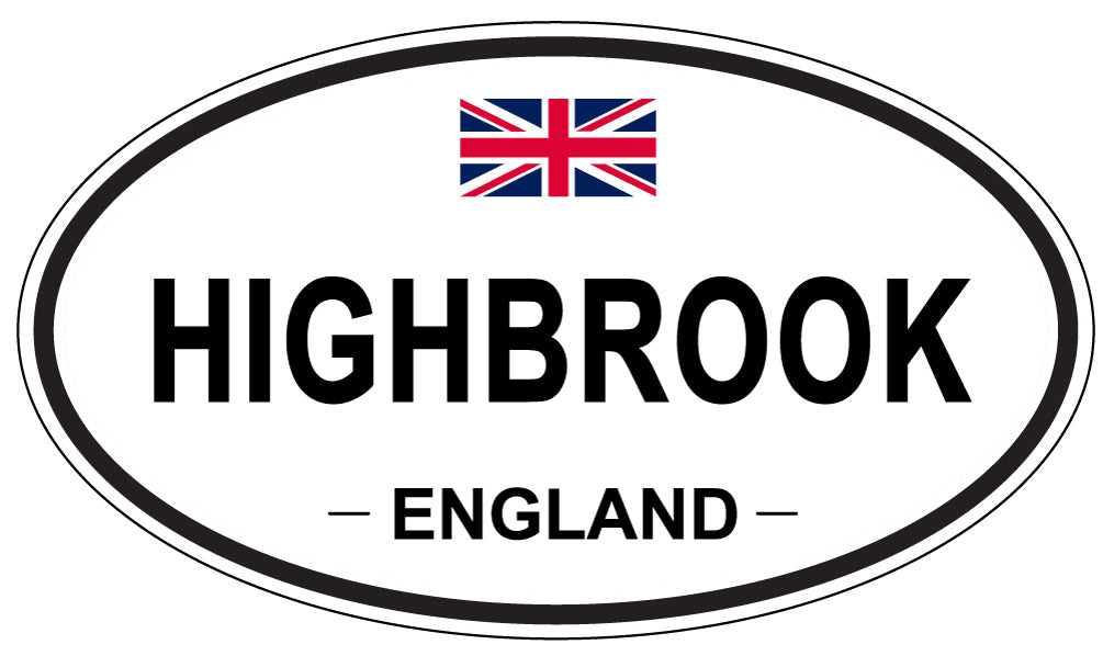 HIGHBROOK, ENGLAND - Oval Sticker