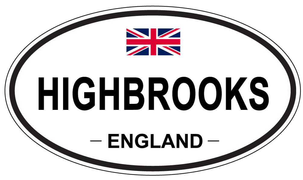 HIGHBROOKS, ENGLAND - Oval Sticker