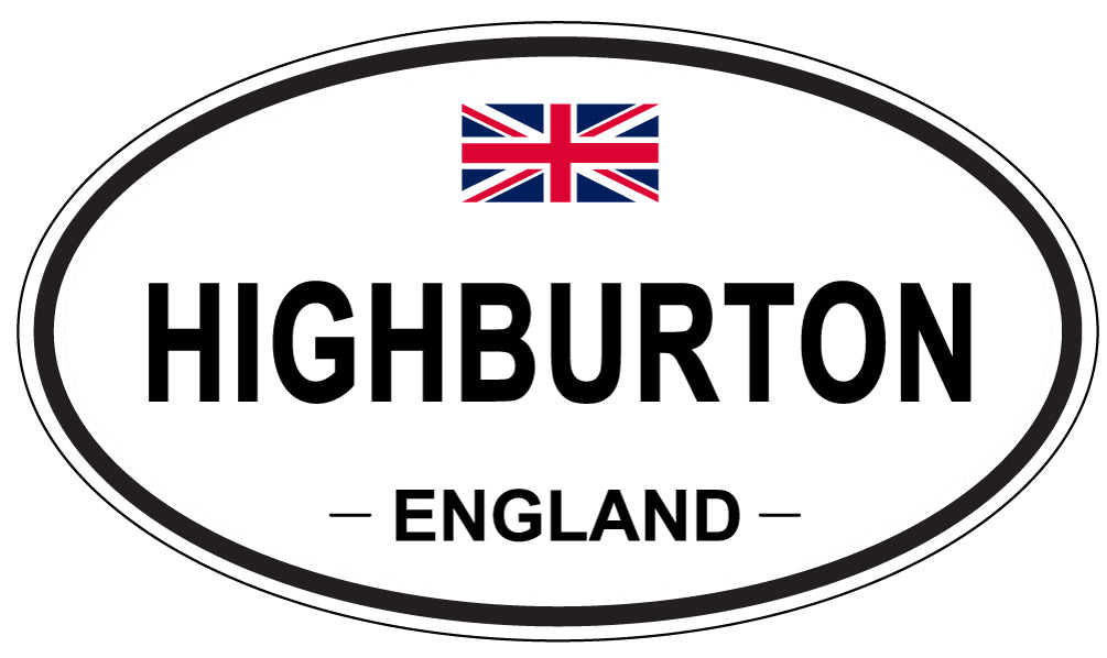 HIGHBURTON, ENGLAND - Oval Sticker