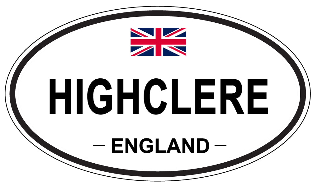 HIGHCLERE, ENGLAND - Oval Sticker