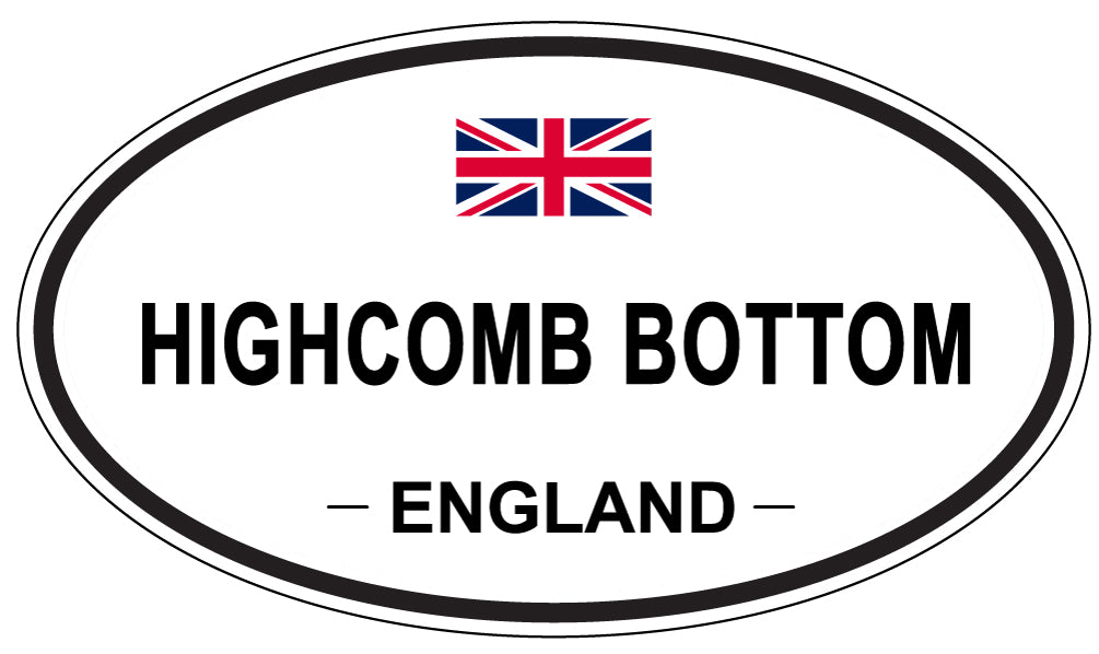 HIGHCOMB BOTTOM, ENGLAND - Oval Sticker