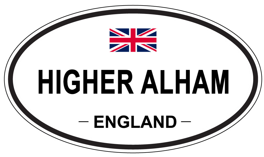 HIGHER ALHAM, ENGLAND - Oval Sticker