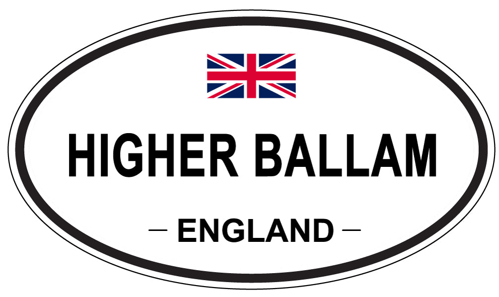 HIGHER BALLAM, ENGLAND - Oval Sticker