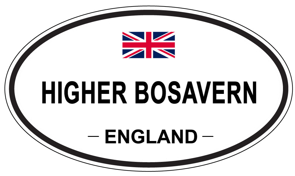 HIGHER BOSAVERN, ENGLAND - Oval Sticker