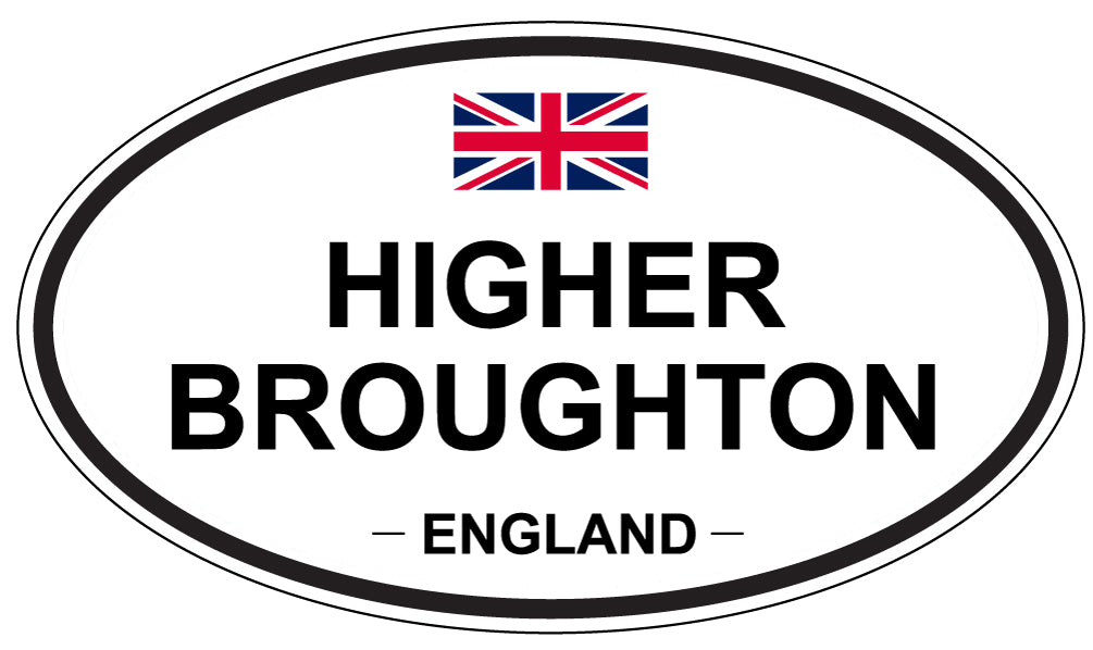 HIGHER BROUGHTON, ENGLAND - Oval Sticker