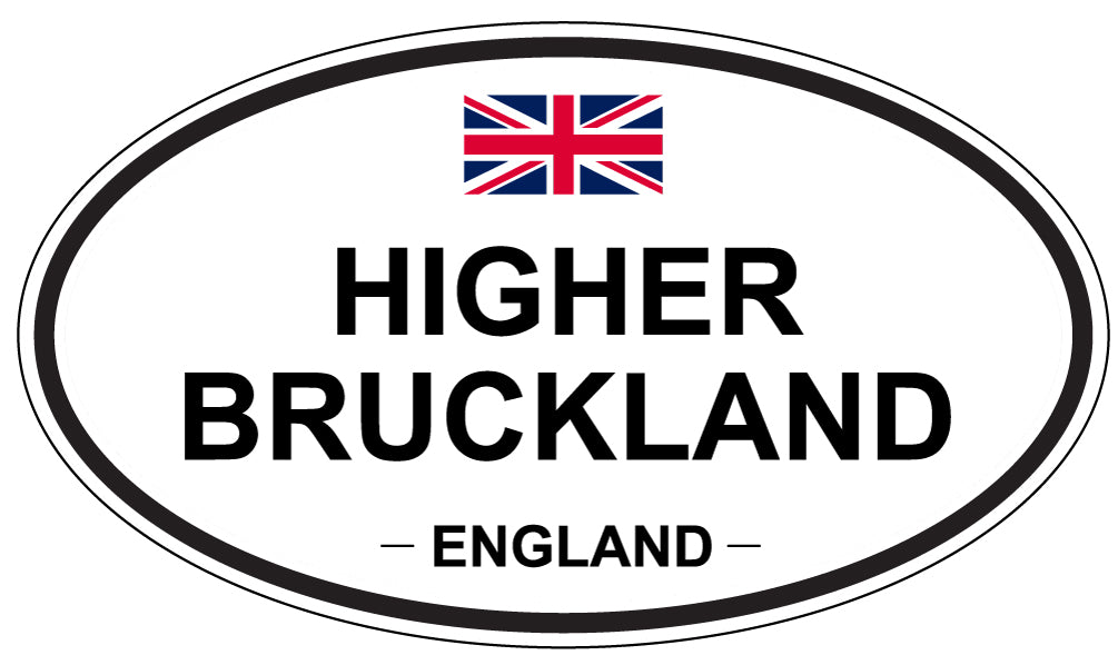 HIGHER BRUCKLAND, ENGLAND - Oval Sticker