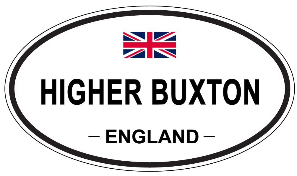 HIGHER BUXTON, ENGLAND - Oval Sticker