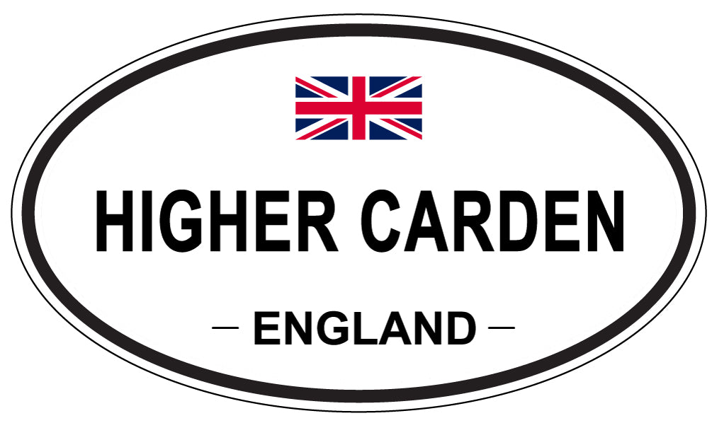 HIGHER CARDEN, ENGLAND - Oval Sticker