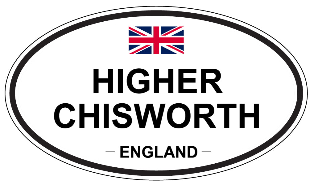 HIGHER CHISWORTH, ENGLAND - Oval Sticker