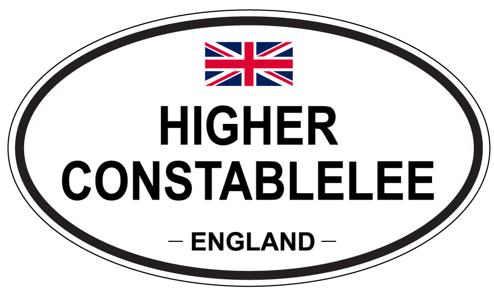 HIGHER CONSTABLELEE, ENGLAND - Oval Sticker