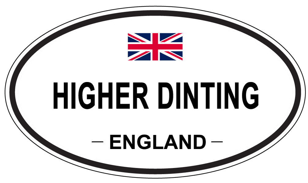 HIGHER DINTING, ENGLAND - Oval Sticker