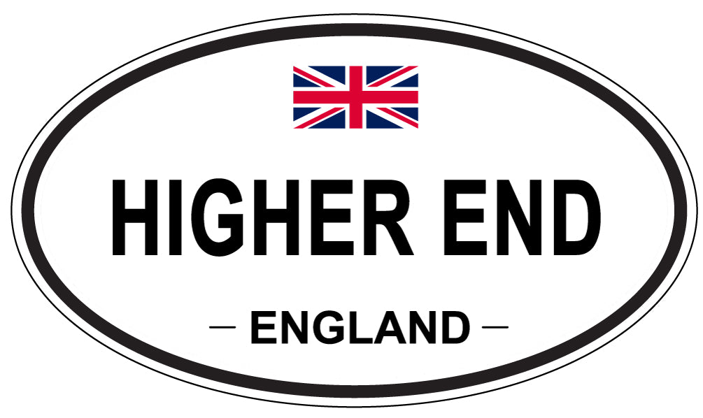 HIGHER END, ENGLAND - Oval Sticker