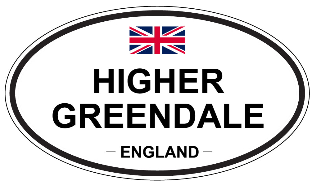 HIGHER GREENDALE, ENGLAND - Oval Sticker
