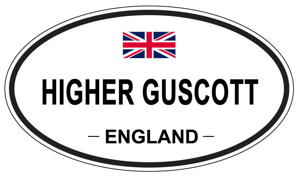 HIGHER GUSCOTT, England - Oval Magnet