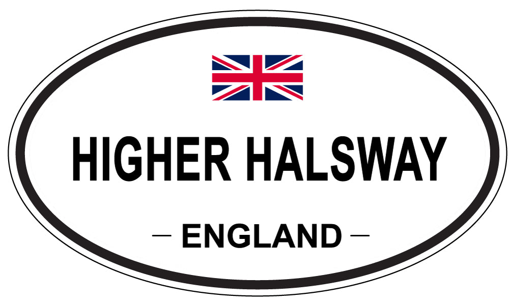 HIGHER HALSWAY, ENGLAND - Oval Sticker