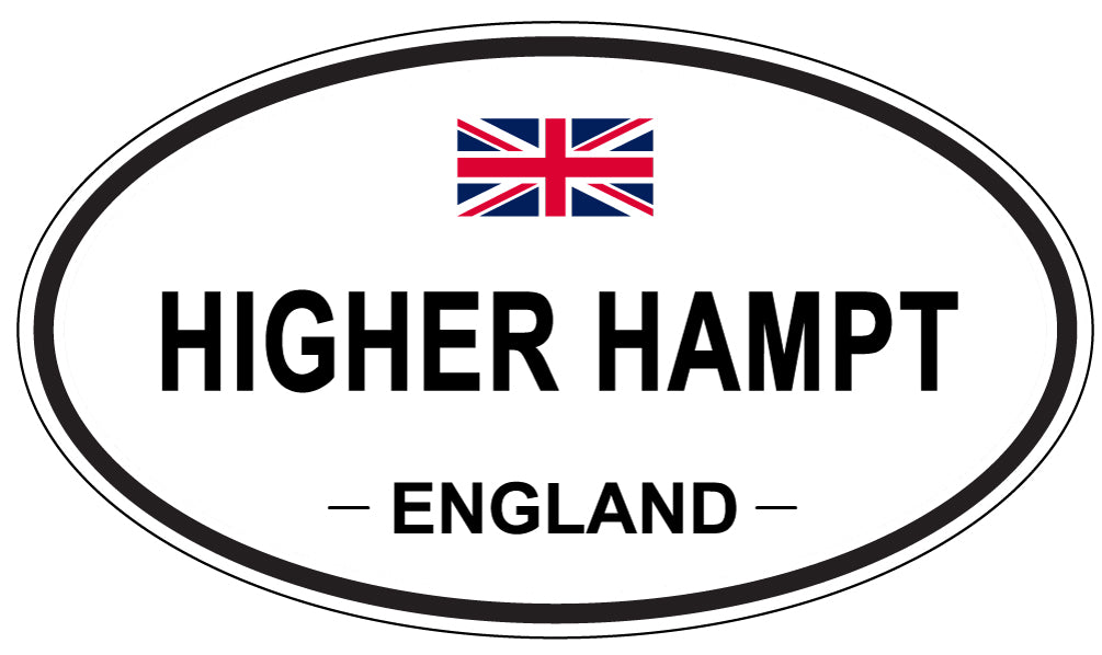 HIGHER HAMPT, ENGLAND - Oval Sticker