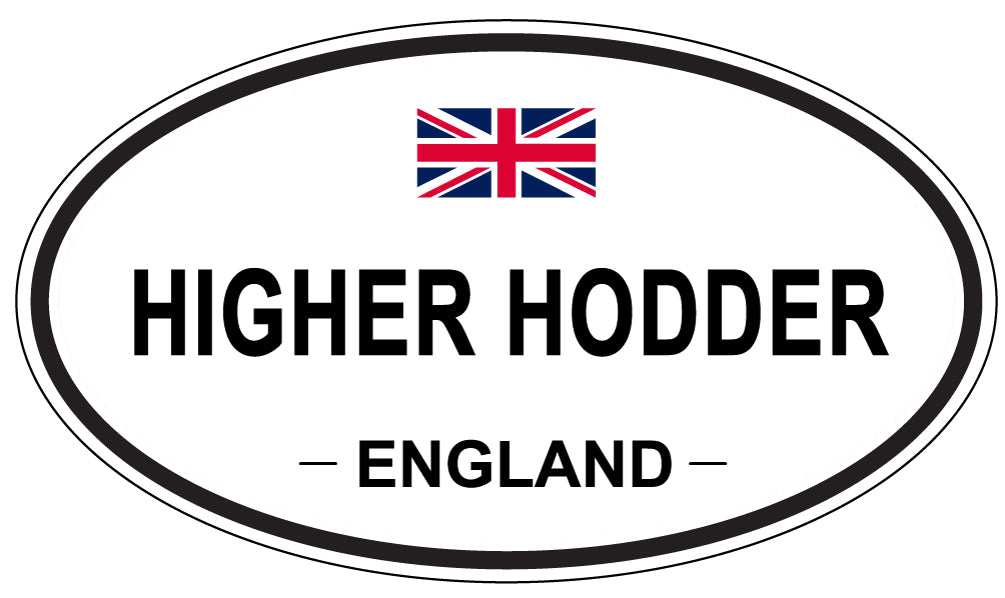 HIGHER HODDER, ENGLAND - Oval Sticker