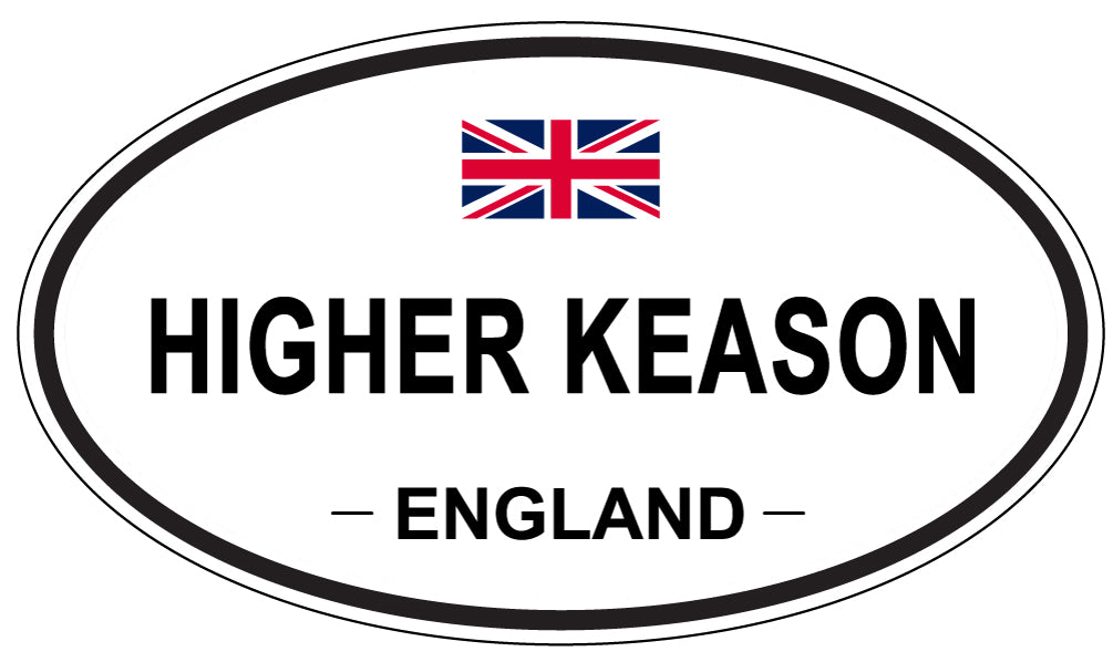 HIGHER KEASON, ENGLAND - Oval Sticker