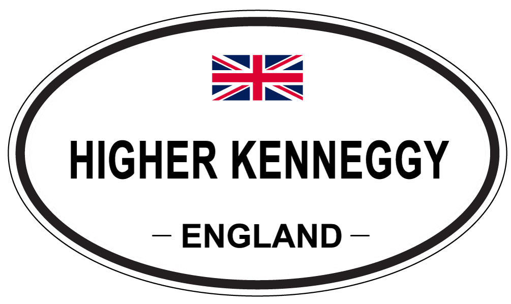 HIGHER KENNEGGY, ENGLAND - Oval Sticker