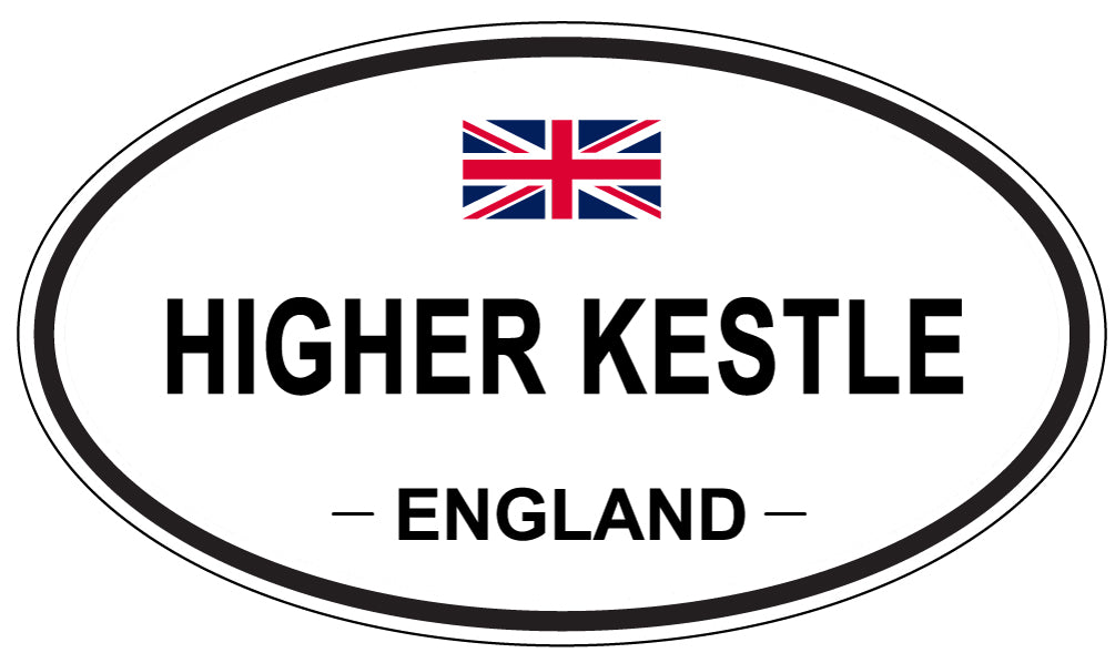 HIGHER KESTLE, ENGLAND - Oval Sticker