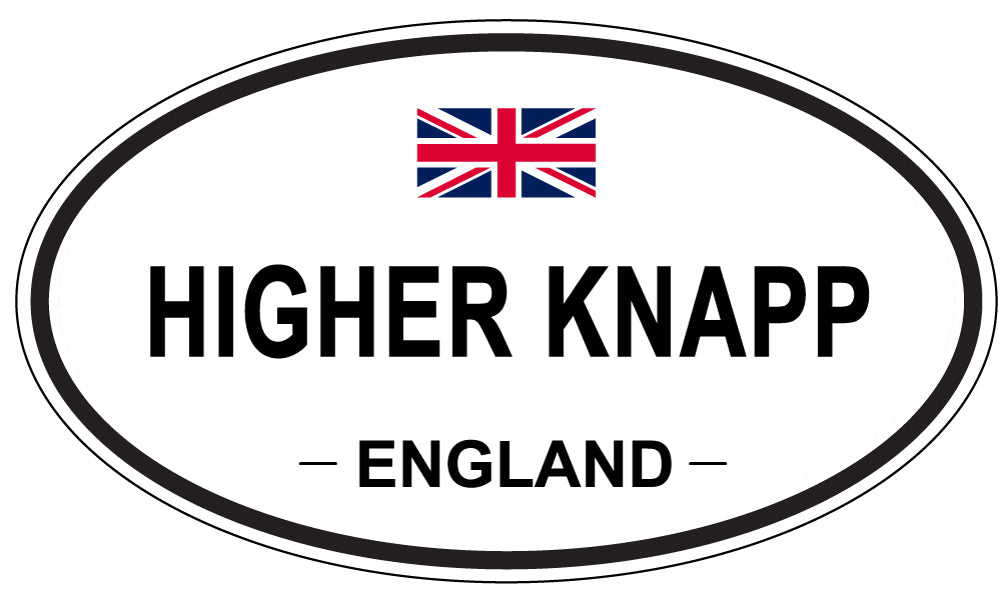 HIGHER KNAPP, ENGLAND - Oval Sticker