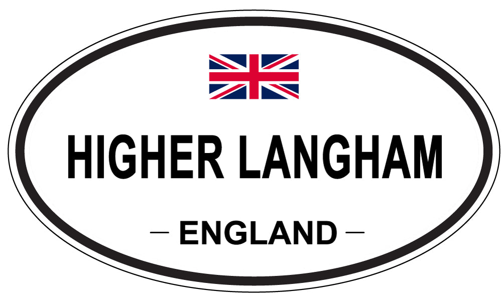 HIGHER LANGHAM, ENGLAND - Oval Sticker