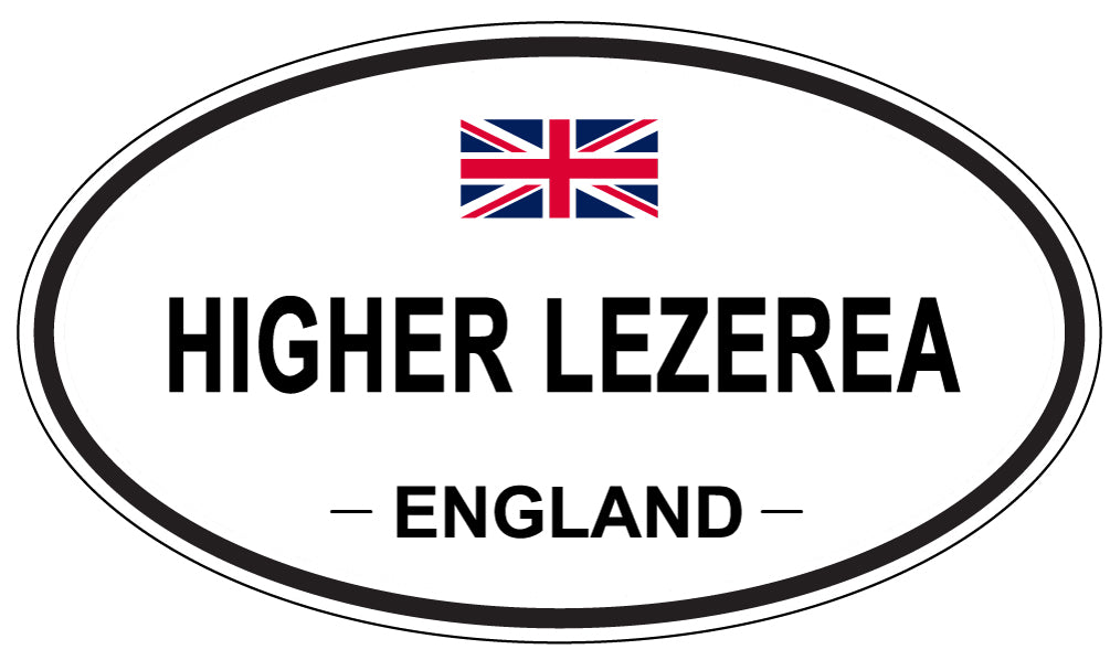 HIGHER LEZEREA, ENGLAND - Oval Sticker