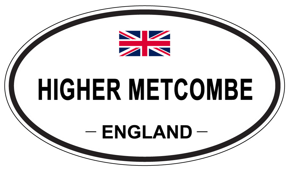 HIGHER METCOMBE, ENGLAND - Oval Sticker