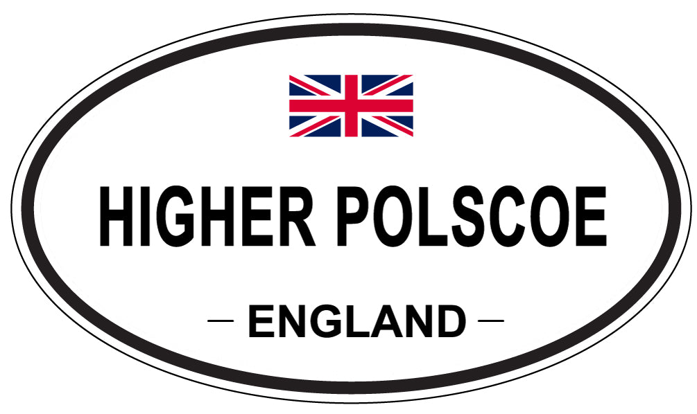 HIGHER POLSCOE, ENGLAND - Oval Sticker