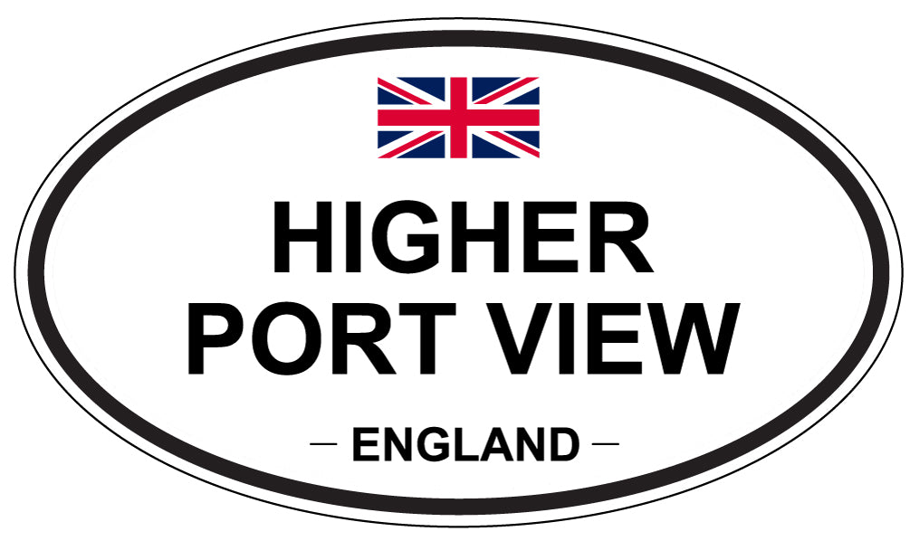 HIGHER PORT VIEW, England - Oval Magnet