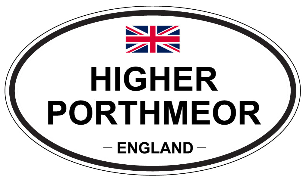 HIGHER PORTHMEOR, ENGLAND - Oval Sticker