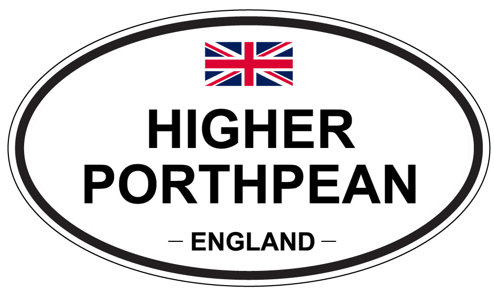 HIGHER PORTHPEAN, ENGLAND - Oval Sticker