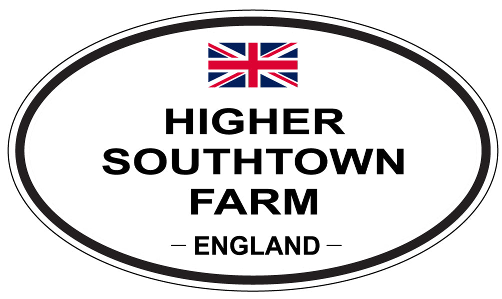 HIGHER SOUTHTOWN FARM, ENGLAND - Oval Sticker