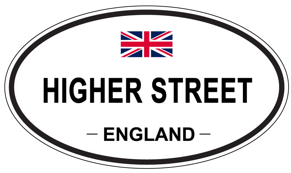 HIGHER STREET, England - Oval Magnet
