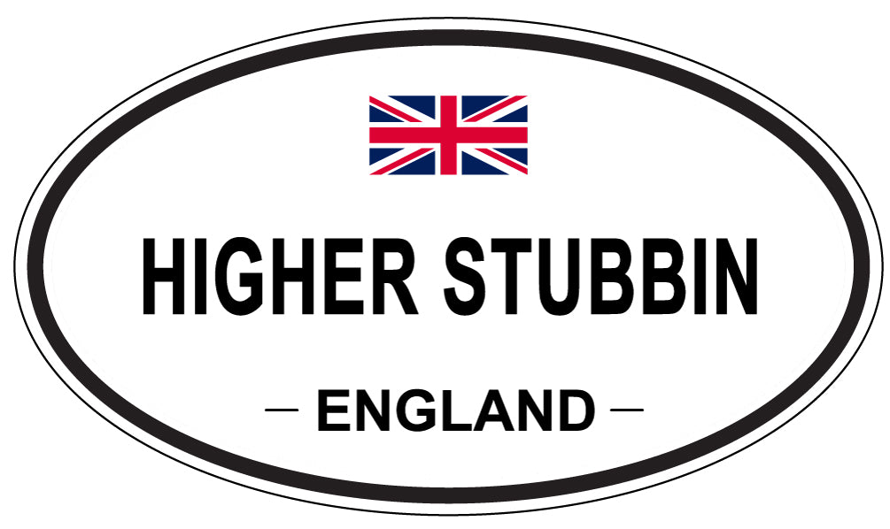 HIGHER STUBBIN, ENGLAND - Oval Sticker