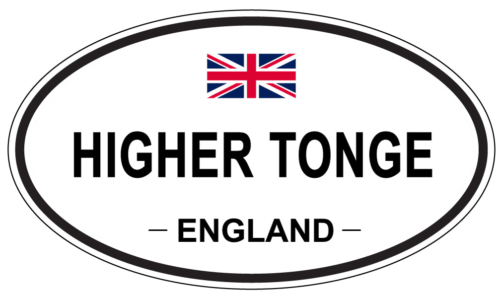 HIGHER TONGE, ENGLAND - Oval Sticker