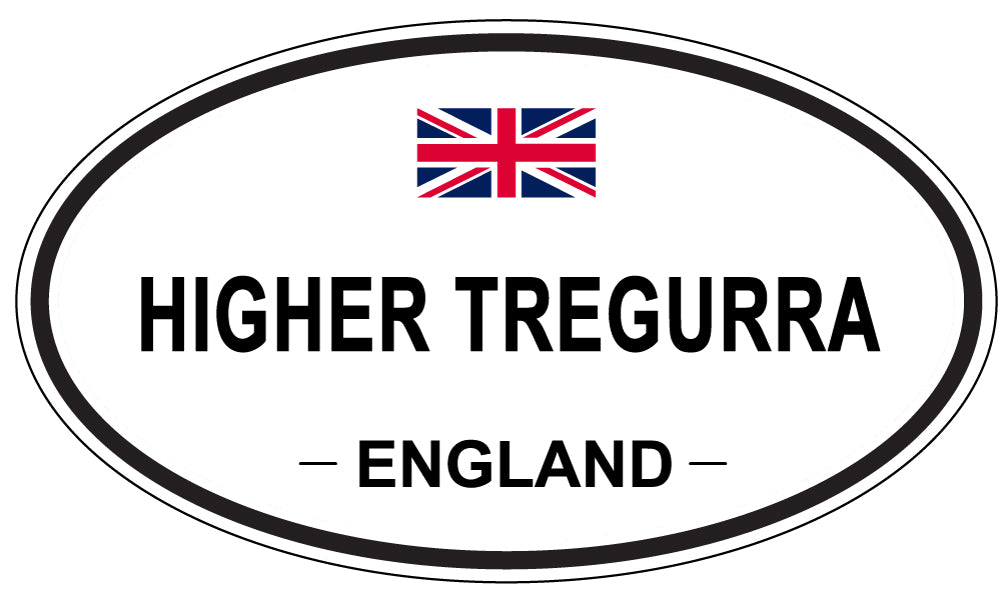 HIGHER TREGURRA, ENGLAND - Oval Sticker
