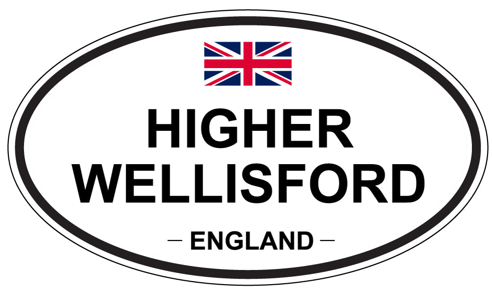 HIGHER WELLISFORD, ENGLAND - Oval Sticker